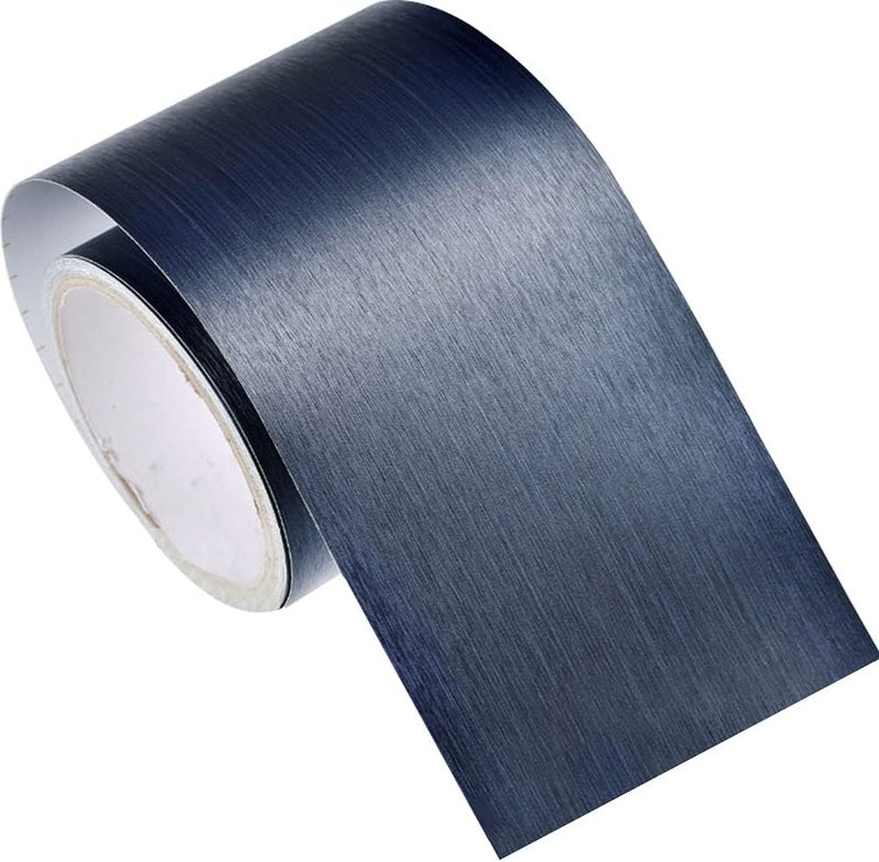 Kelendle Metallic Wallpaper Border Peel and Stick Flexible Molding Trim Self Adhesive Decorative Wall Lines Border Lines for Bathroom Kitchen Hotel DIY Home Decoration 4.2x196.8 Navy Blue - Image 1